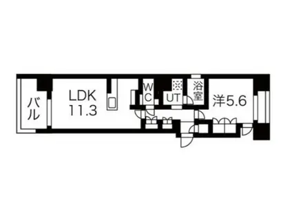 シーズンフラッツ押上サウス(1LDK/5階)の間取り写真