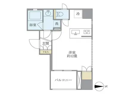 KDXレジデンス神田(ワンルーム/6階)の間取り写真