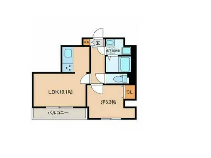 MON CHATON(1LDK/5階)の間取り写真