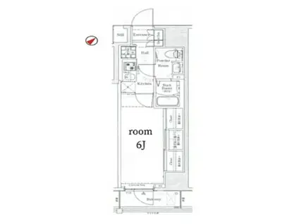 LOG上野駅前(1K/2階)の間取り写真