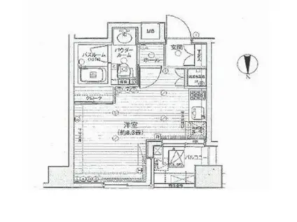 ラグジュアリーアパートメント御徒町(ワンルーム/2階)の間取り写真