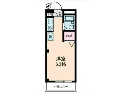 CASA DE ROSA(ワンルーム/2階)の間取り写真