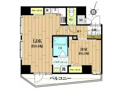 ステージグランデ文京小石川(1LDK/7階)の間取り写真