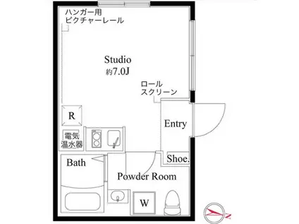 CASA PIAZZA錦糸町(ワンルーム/4階)の間取り写真