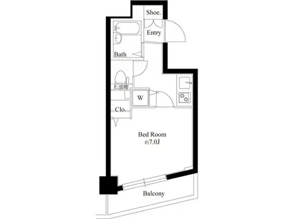 エスコート音羽(1K/4階)の間取り写真