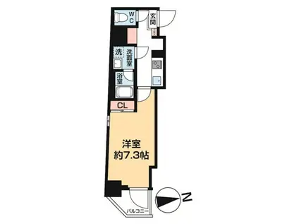 AZEST浅草(1K/6階)の間取り写真