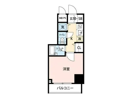 マイナビSTAYミライエ浅草リバータウン(1K/10階)の間取り写真