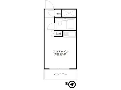 ペガサスマンション白山(ワンルーム/4階)の間取り写真