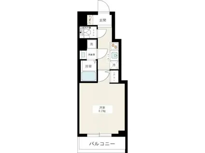HYS三ノ輪(1K/2階)の間取り写真