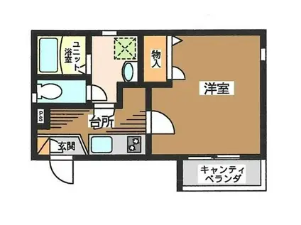フェリーチェ(1K/3階)の間取り写真