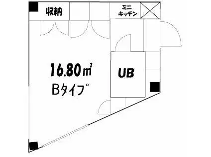 グランハイツⅡ(ワンルーム/3階)の間取り写真