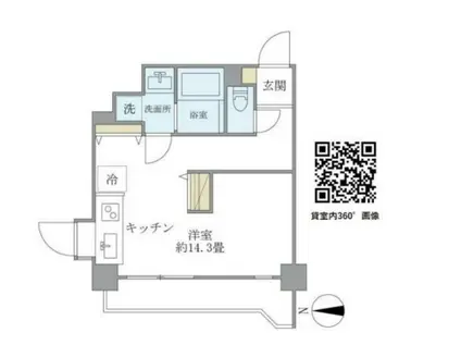 ISM西日暮里(ワンルーム/11階)の間取り写真