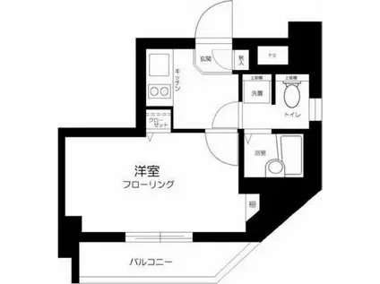 スカイコートお茶の水女子大前第2(1K/3階)の間取り写真