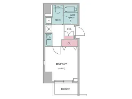 レジディア文京本郷Ⅱ(1K/11階)の間取り写真