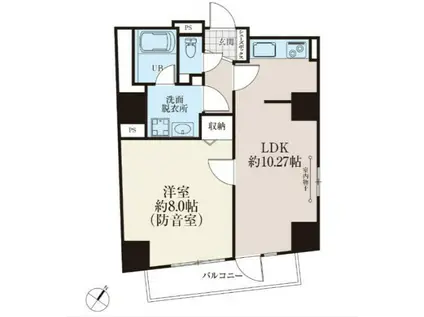 VORT 白山レジデンス(1LDK/3階)の間取り写真