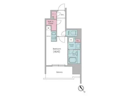 レジディア文京本郷Ⅲ(ワンルーム/4階)の間取り写真