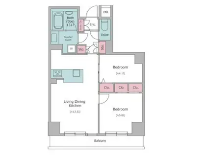 レジディア文京音羽(1SLDK/8階)の間取り写真