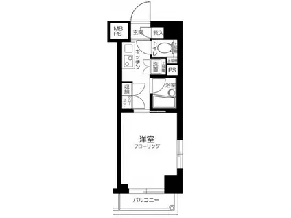 ルーブル日本橋(1K/10階)の間取り写真