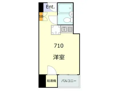 シャルマン文京千駄木(ワンルーム/7階)の間取り写真