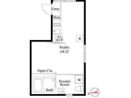 アンベリール御徒町(ワンルーム/3階)の間取り写真