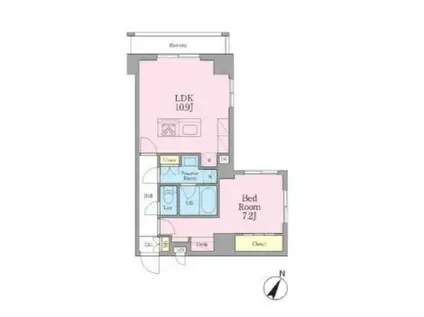 グランレスト文京茗荷谷(1LDK/4階)の間取り写真