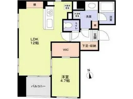 クロッキオ浅草(1LDK/3階)の間取り写真