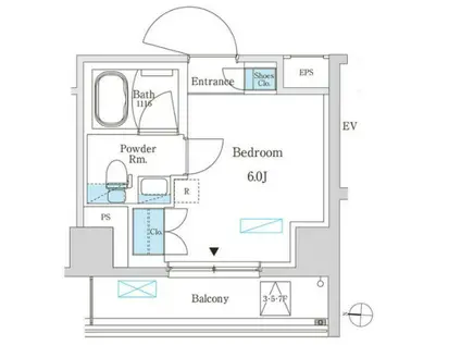 パークアクシス錦糸町スタイルズ(ワンルーム/7階)の間取り写真