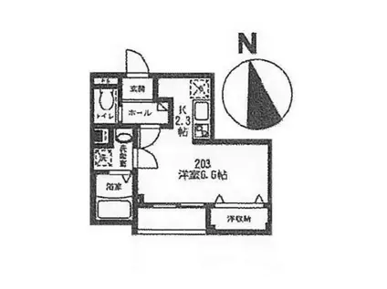リヴェール東尾久(1K/2階)の間取り写真