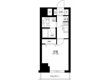 プレール・ドゥーク木場駅前(1K/11階)の間取り写真