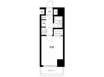 アーバンヒルズ両国(1K/6階)の間取り写真