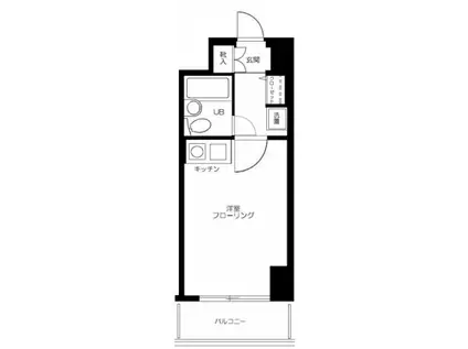 ダイアパレス・ステーションプラザお花茶屋(ワンルーム/6階)の間取り写真