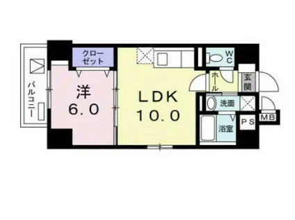 デュランタ錦糸町(1LDK/5階)の間取り写真