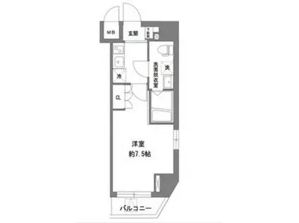 ラ・ヴィータ新御徒町(1K/5階)の間取り写真