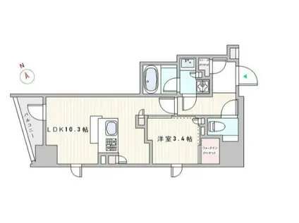 ザ・ライオンズミレス蔵前(1LDK/14階)の間取り写真