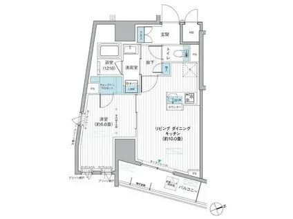 栖-すみか-浅草蔵前(1LDK/4階)の間取り写真