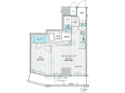 栖-すみか-浅草蔵前(1LDK/8階)の間取り写真