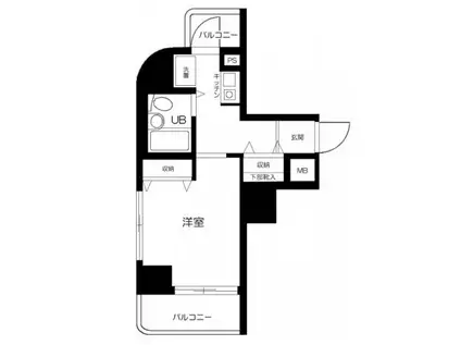 シティハイツ新大塚(1K/6階)の間取り写真
