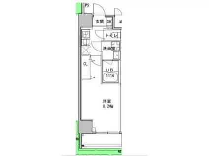 S-RESIDENCE押上CLAIR(1K/5階)の間取り写真