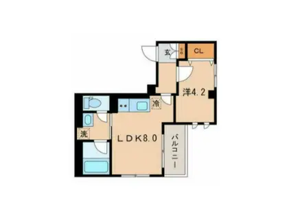 カーザ・ブランカ北斎(1LDK/2階)の間取り写真