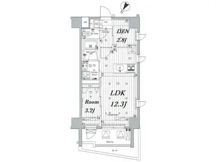 メイクス浅草イースト(1SLDK/7階)の間取り写真