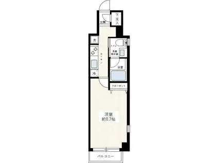 カスタリア神保町(1K/10階)の間取り写真