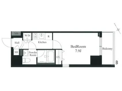 ラティエラ秋葉原(1K/3階)の間取り写真