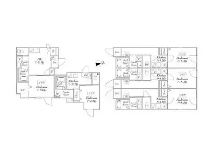 エリタージュ(1K/2階)の間取り写真