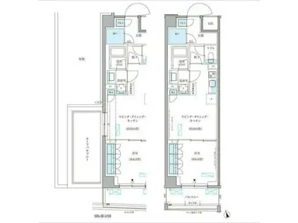 パークアクシス文京本郷(1LDK/5階)の間取り写真
