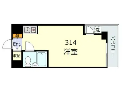 パレドール文京メトロプラザ1(ワンルーム/3階)の間取り写真