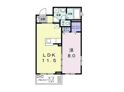 スピティ根津(1LDK/4階)の間取り写真