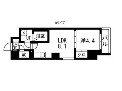 TRADIS秋葉原(1LDK/4階)の間取り写真