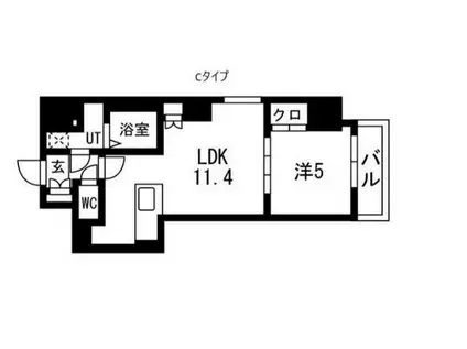 TRADIS秋葉原(1LDK/8階)の間取り写真