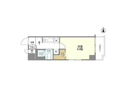 インプルーブ蔵前(1K/3階)の間取り写真