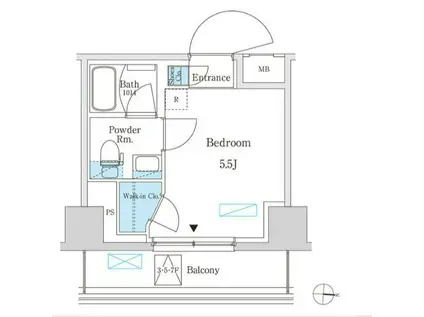 パークアクシス錦糸町スタイルズ(ワンルーム/4階)の間取り写真